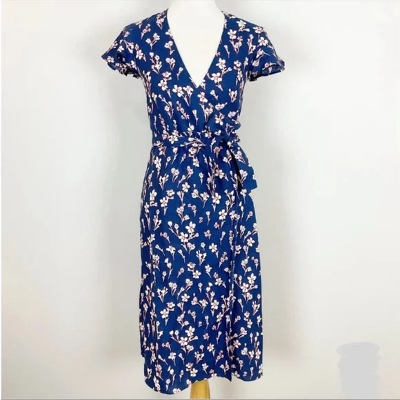Draper James Floral Midi Wrap Dress - Picture 2 of 7